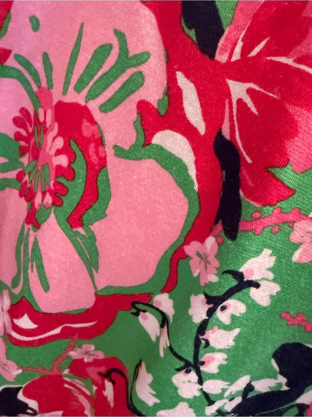 Lilly Pulitzer One-Shoulder Ruffle Floral Dress in Pink and Green - Picture 3 of 5